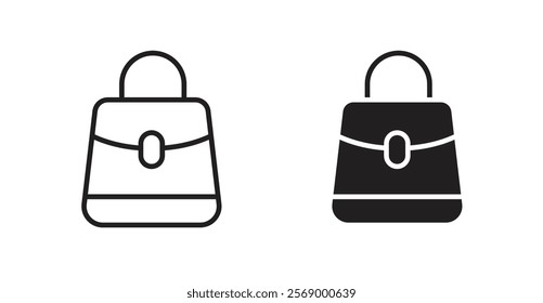 Hand bag icon set vector graphics designs