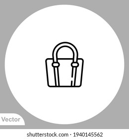 Hand bag icon sign vector,Symbol, logo illustration for web and mobile