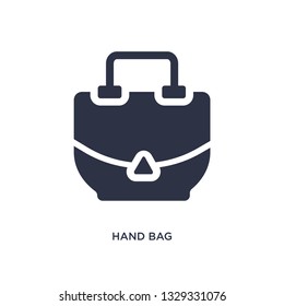 hand bag icon. Simple element illustration from fashion and commerce concept. hand bag editable symbol design on white background. Can be use for web and mobile.