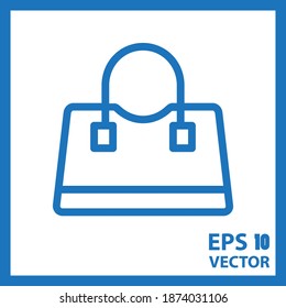 Hand bag icon symbol. Clothes and Fashion Accessories Icon. Eps10 vector illustration.