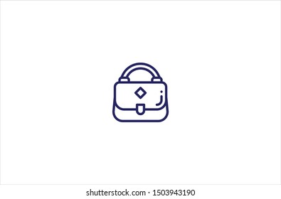 Hand bag icon in trendy flat style isolated on white background vector illustration
