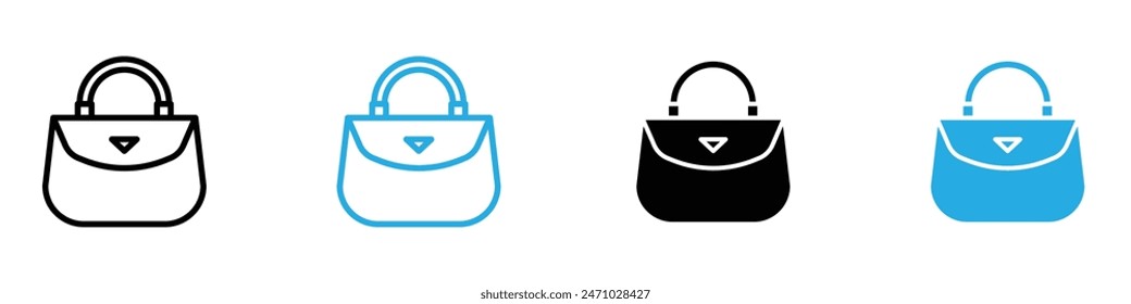 Hand bag icon vector set collection for web