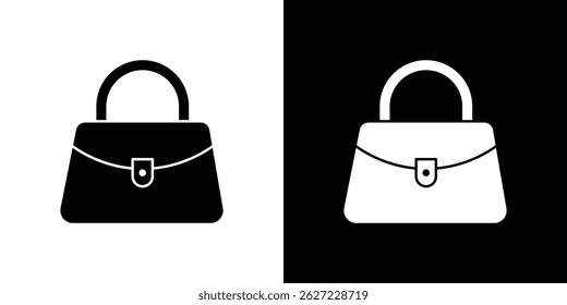 Hand bag icon vector, solid illustration, pictogram
