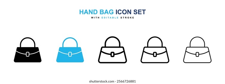 Hand bag icons vector collection pack.