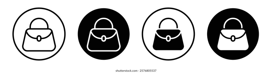 Hand bag icons vector pack for web designs
