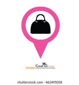 hand bag icon.vector illustratiion.