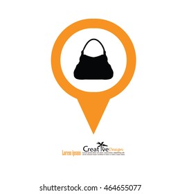 hand bag icon.vector illustratiion.