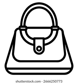 ícone de vetor de arte de linha de bolsa