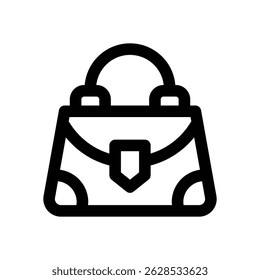 hand bag line icon. Clean and minimalist vector icon for websites, mobile apps, presentations, and logos. Fully scalable and customizable for any project.