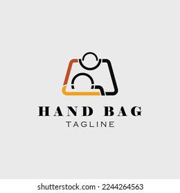 hand bag logo vector illustration design