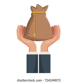 Hand with Bag of money