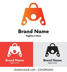 
Hand bag person logo design
