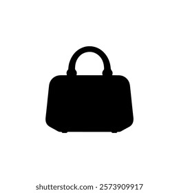 Hand bag silhouette icon vector design.