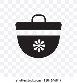 Hand bag vector icon isolated on transparent background, Hand bag logo concept