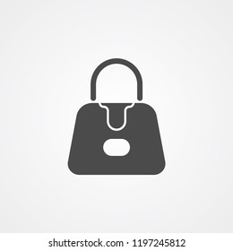 Hand bag vector icon sign symbol