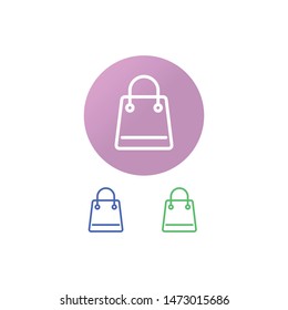 Hand Bag Vector Illustration, outline icon. EPS 10