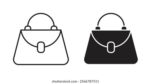 Hand bag vector line icon illustration
