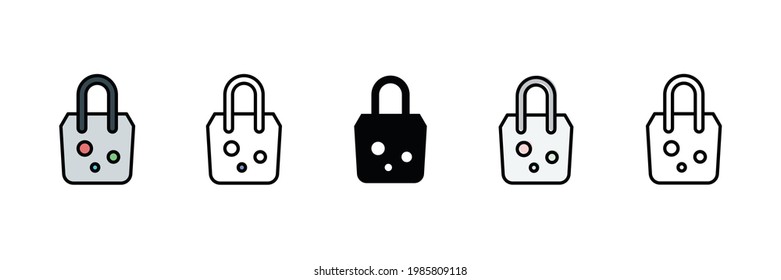 hand bag vector type icon