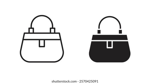 Hand bag vector web icons set