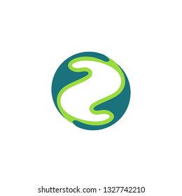 Hand Ball 2 Letter logo icon, Two hands with globe vector