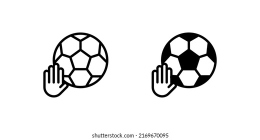 hand ball foul icon. suitable for game e football.