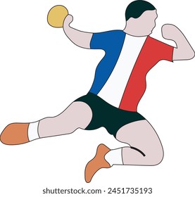 hand ball sport vector illustration