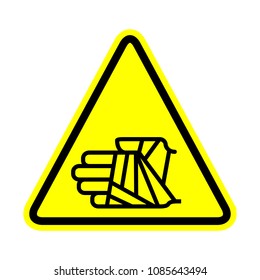 Hand with bandage icon, warning sign