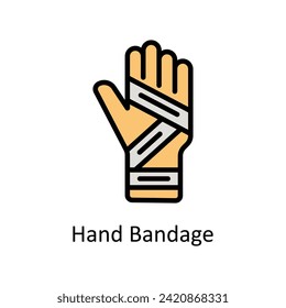 Vector de banda manual Ilustración de estilo de icono de contorno relleno. Archivo EPS 10