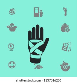 Hand bandaging vector illustration
