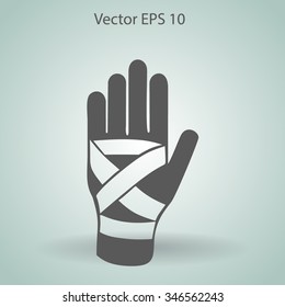 Hand bandaging vector illustration