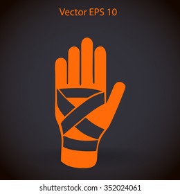 Hand bandaging vector illustration