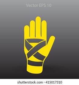 Hand bandaging vector illustration