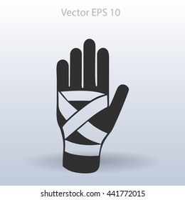 Hand bandaging vector illustration