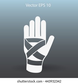 Hand bandaging vector illustration