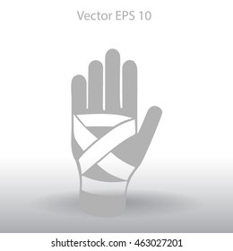 Hand bandaging vector illustration