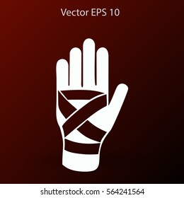 Hand bandaging vector illustration