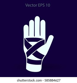 Hand bandaging vector illustration