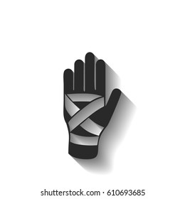 Hand bandaging vector illustration