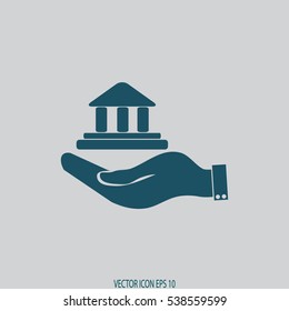  Hand and bank building. 