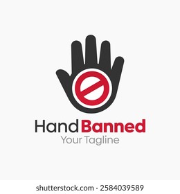 Hand Banned Logo Design Template. Good for Business, Agency, Community and Organization