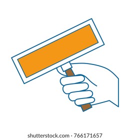 hand with banner icon