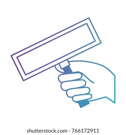 hand with banner icon