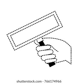 hand with banner icon
