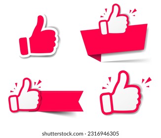 Hand Banner Recommended And Best Choice And White Background_
With Gradient Mesh, Vector Illustration