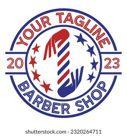 Hand barber shop icon and american star,A clean and clear unique logo, suitable for barbershop professionals who prioritize service and skills, our hands are highly trained to make your more perfect. 