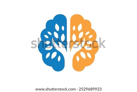hand for barin Tree Logo Design Illustration Pro Vector