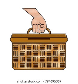 Hand with basket