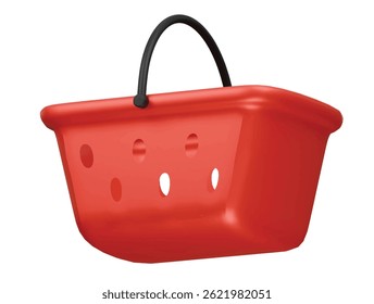 hand basket icon 3d illustration render