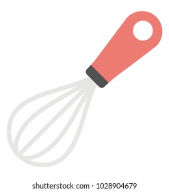 
Hand beater, whisk flat icon
