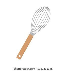 Hand beater, whisk flat icon on a white background